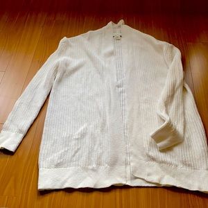 Club Monaco White Open Front Cardigan